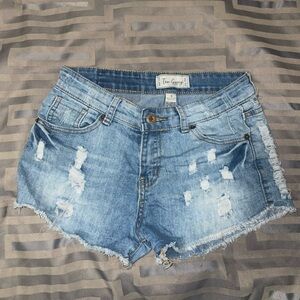 True Gypsy Denim Ripped Shorts Size 3 Junior’s Blue